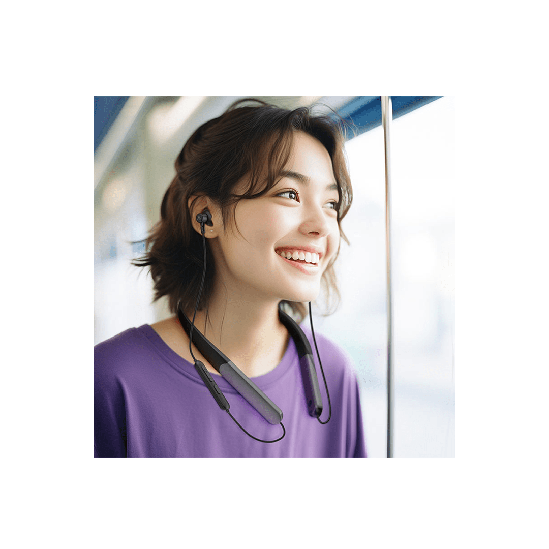 ACEFAST N1 Neck Hanging ENC Bluetooth Earphone - Black in Qatar ACEFAST N1 Neck Hanging ENC Bluetooth Earphone - Black in Qatar